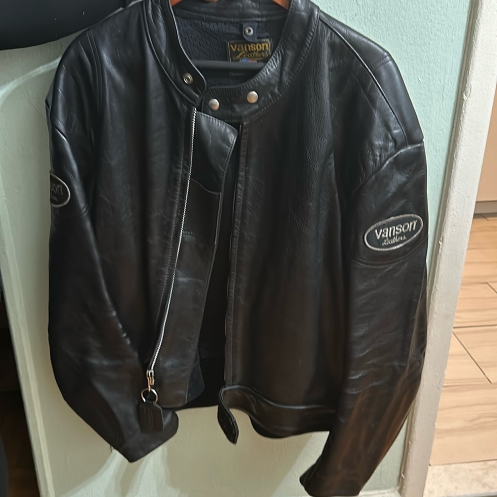 Black Vanson mk2 pro perf leather jacket size 2XL men’s jacket